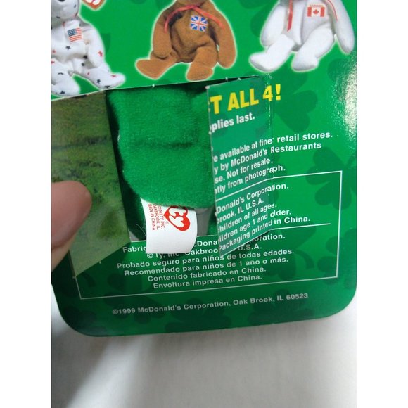 TY Beanie Babies McDonalds International Bears LOT of 4-ALL w/ Errors NEW *RARE* - Picture 10 of 15